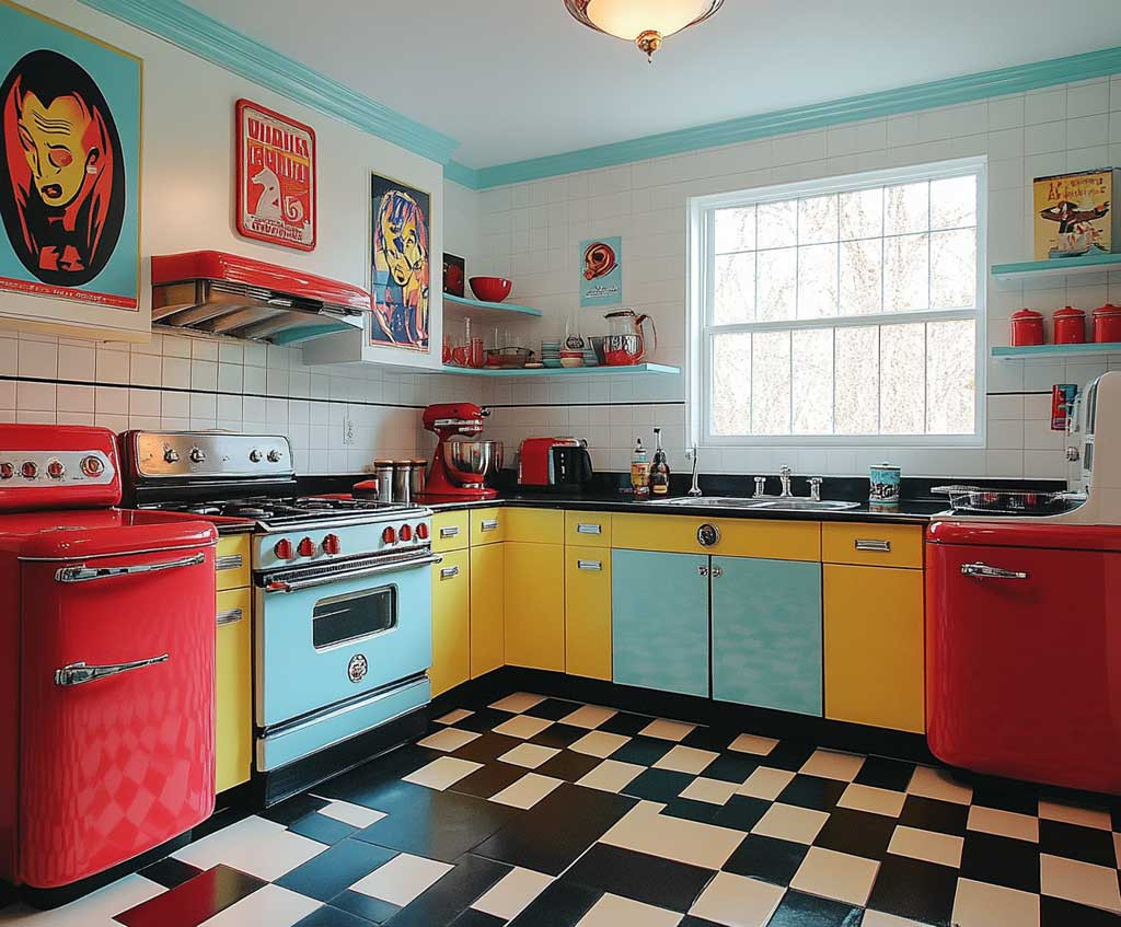 10+ Retro Kitchen Wall Decor Ideas For Nostalgic Style • 333K+ with Retro-Themed Kitchen Artwork Ideas