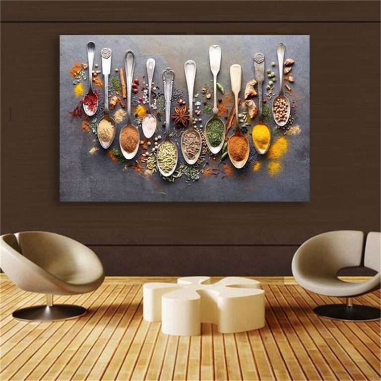 Wall Art Large Art Home Decorative Poster Prints Canvas For Living Kitchen Spice intended for Large Kitchen Canvas Prints